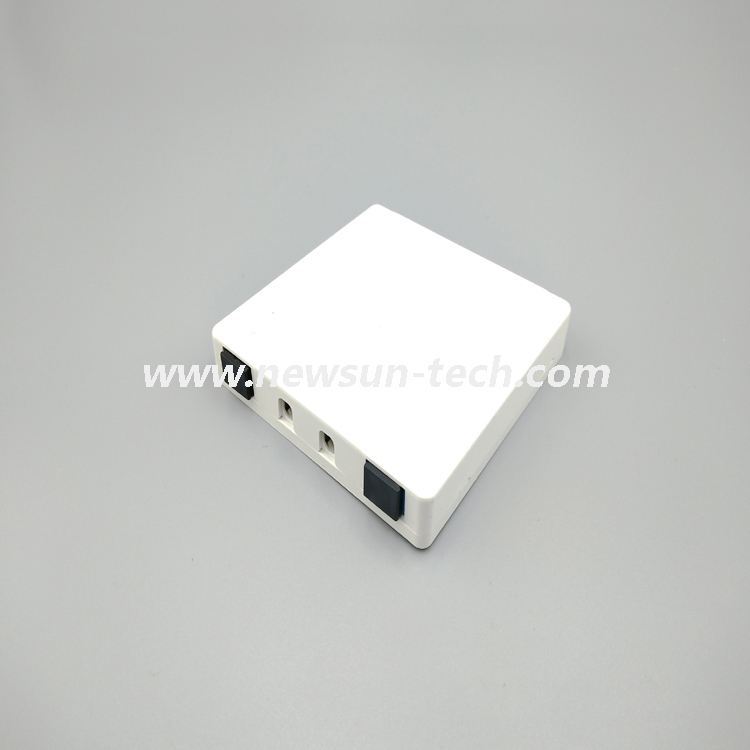 NSTB-M409 Ultra-thin Mini 86 ABS Plastic Fiber Optic Faceplate / Wall Plate 