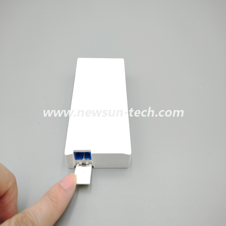NSTB-202 Mini 1 Port Termination Box Fiber Optic Wall Outlet with Shutter